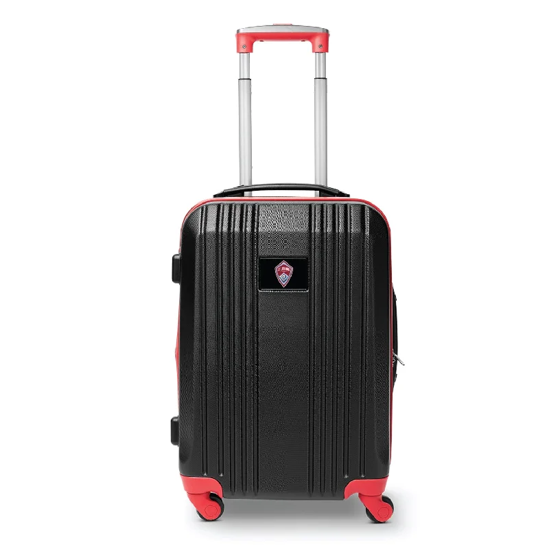 suitcase for fashion-forward travelers-Colorado Rapids 21" Two-Tone Carry On Spinner Luggage- RED