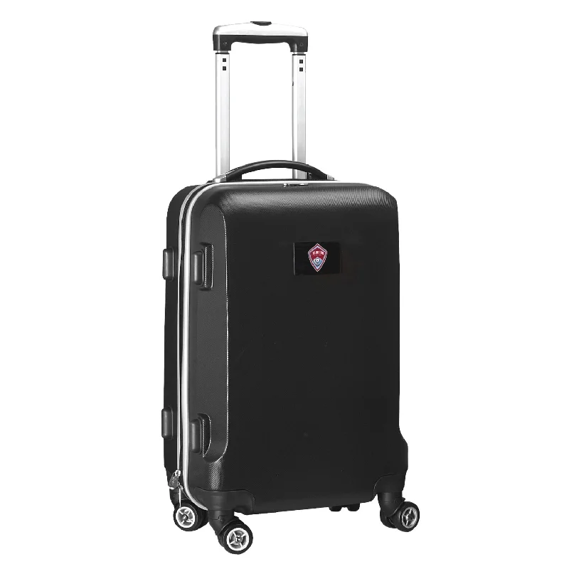 suitcase for adventure trips-Colorado Rapids 21"Carry-On Hardcase Spinner- Black