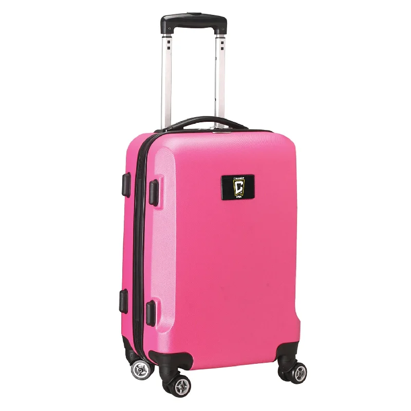 suitcase for smooth airport transitions-Columbus Crew 21"Carry-On Hardcase Spinner- Pink