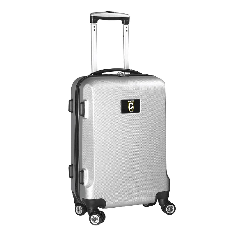 suitcase for organizing travel documents-Columbus Crew 21" Carry-On Hardcase Spinner- Silver