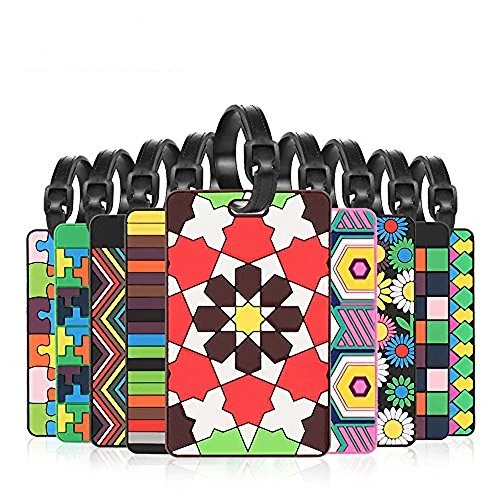 suitcase with integrated organization tools-Cool Luggage, Merrynine Personalized Bright Color Mosaic Pattern Durable Travel Id Holder For