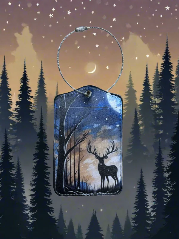 stylish suitcase for women-Luggage Tag- Deer