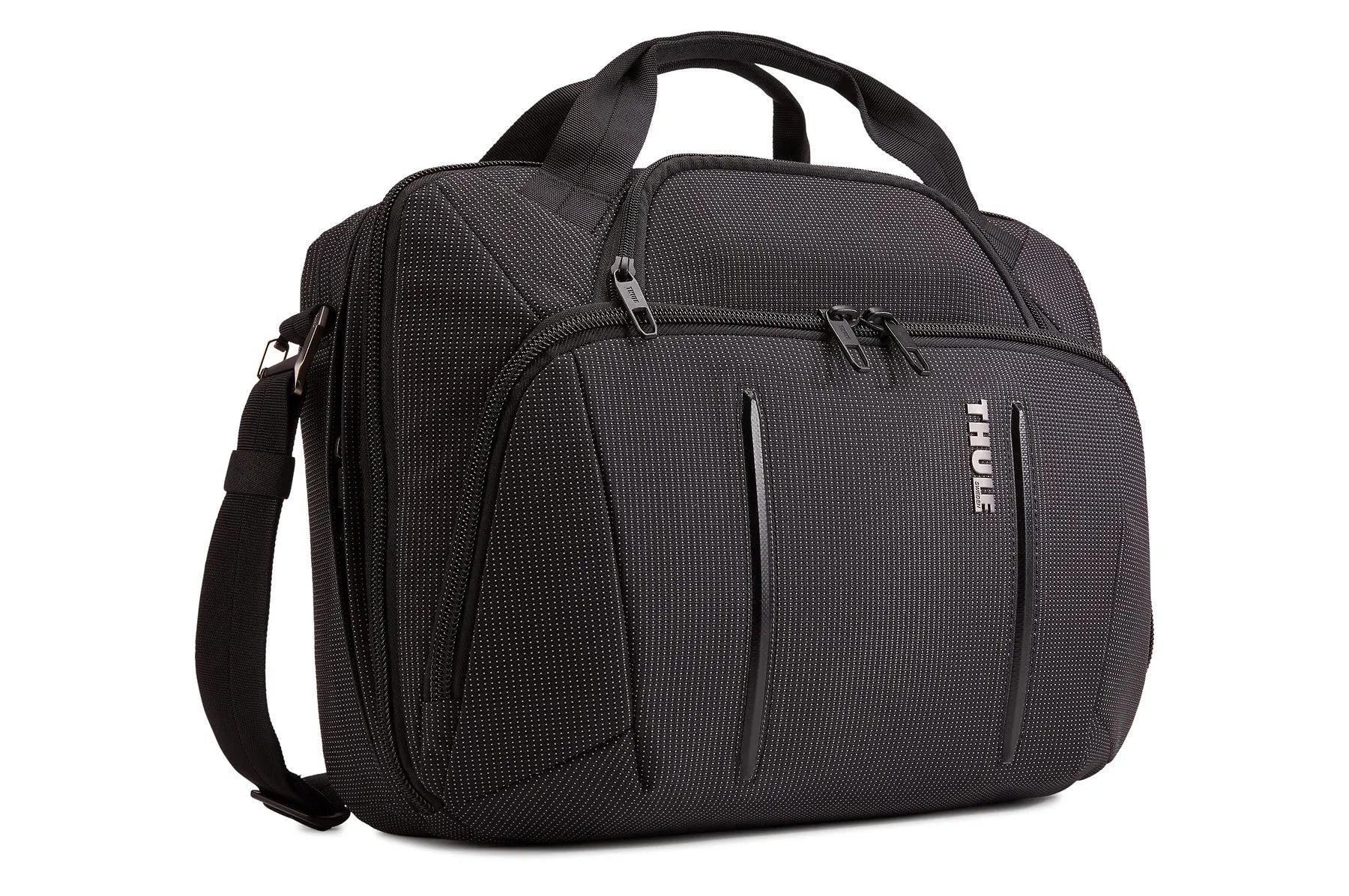 briefcase with built-in USB charging port -THULE Crossover 2- 15.6" laptop zippered briefcase black