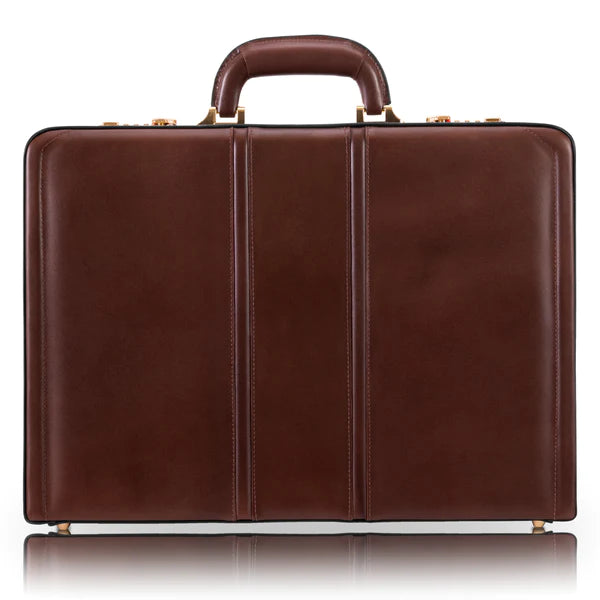 leather briefcase for carrying legal documents -McKlein- DALEY 3.5" Leather Attaché Briefcase