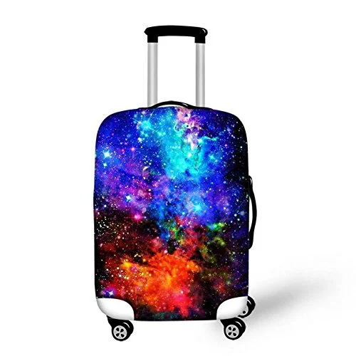 suitcase with high-performance wheels-Dbtxwd Suitcase Protective Cover 3D Colorful Stars Wear-Resisting High Elastic Force