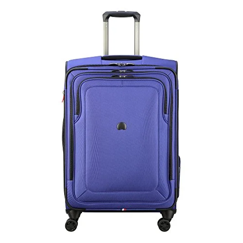 suitcase with built-in travel organizer-Delsey Luggage Cruise Lite Softside 25" Exp. Spinner Suiter Trolley, Blue