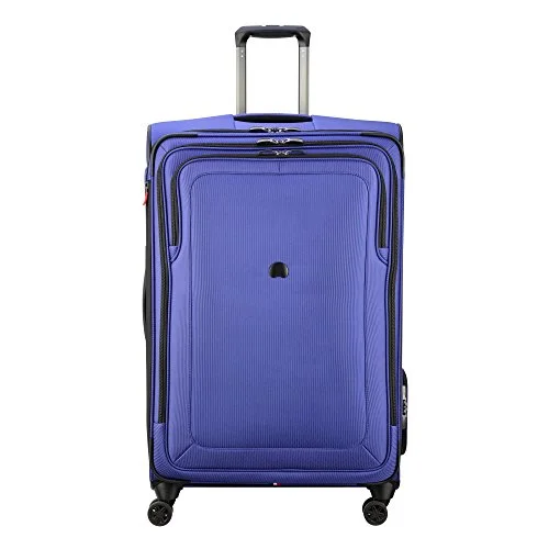 suitcase for essential items only-Delsey Luggage Cruise Lite Softside 29" Exp. Spinner Suiter Trolley, Blue