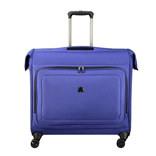 suitcase with customized size options-Delsey Luggage Cruise Lite Softside Spinner Trolley Garment Bag, Blue