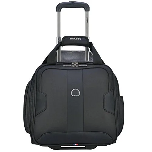 suitcase for sports enthusiasts-Delsey Luggage Sky Max 2 Wheeled Underseater, Black