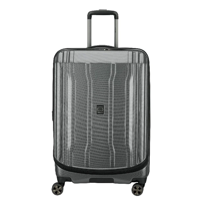 suitcase with smooth navigation wheels-DELSEY Paris Checked-Medium, Platinum