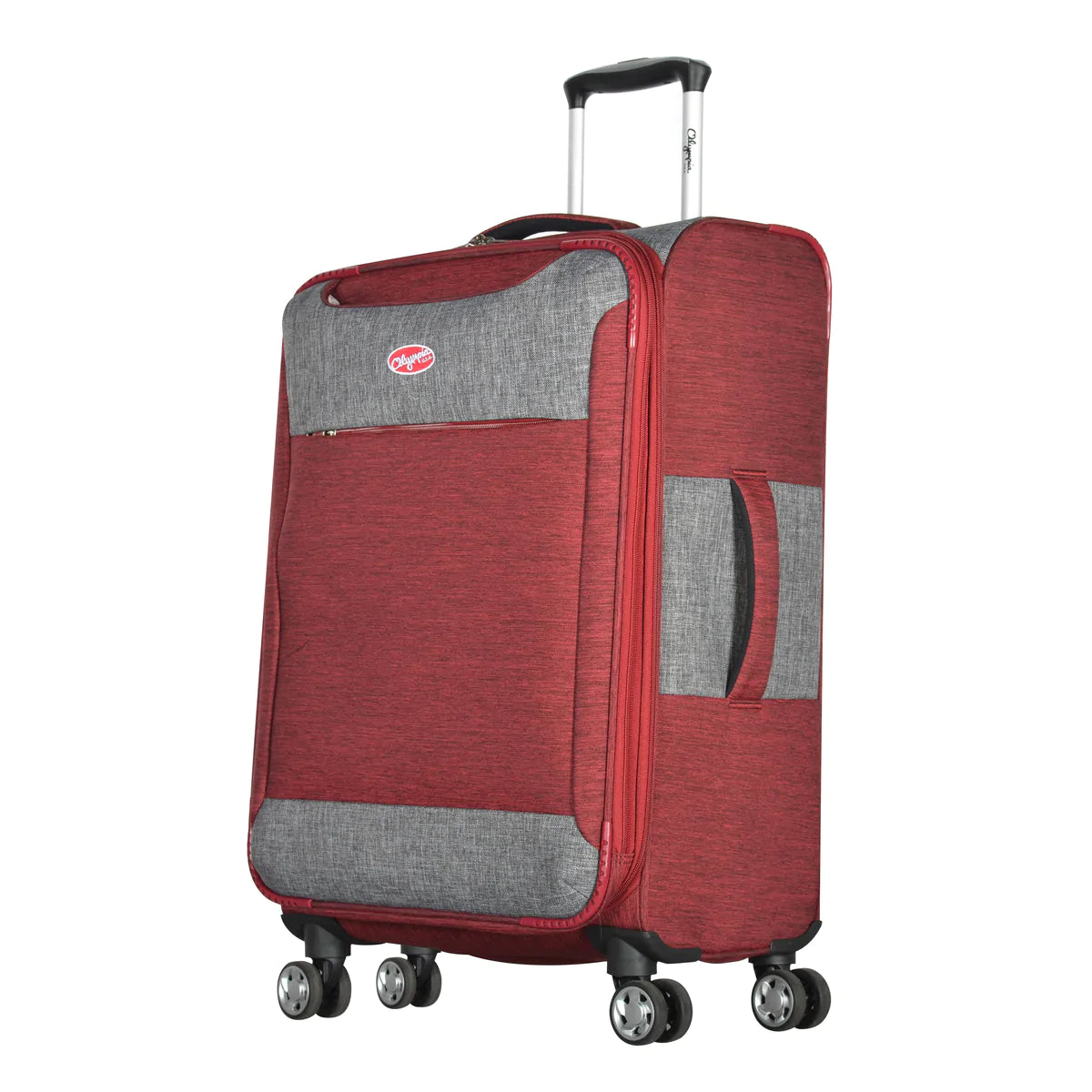 suitcase with comfortable wheels for easy travel-Olympia Denim 25” Expandable Mid-Size Softside Spinner OE-2825- $80