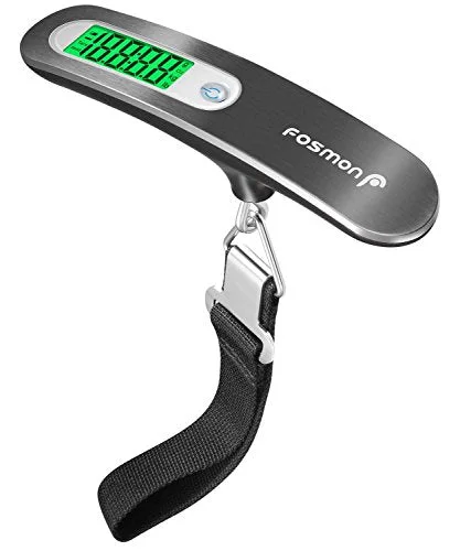 suitcase for easy-to-pack clothing-Digital Luggage Scale, Fosmon Stainless Steel Backlight Lcd Display Digital Hanging Luggage