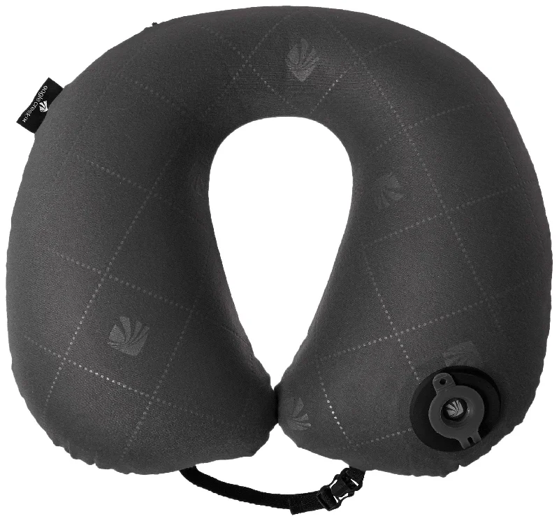 suitcase with best travel lock system-Eagle Creek Exhale Travel Neck Pillow, Ebony