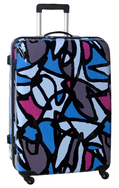 suitcase with heavy-duty packing compartments-Ed Heck Looking Cool Hardside 25" Spinner, Blue