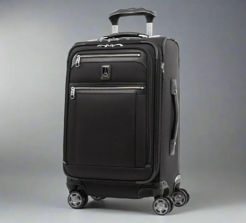 suitcase with double zipper-Travelpro® Platinum® Elite Carry-On Softsided Expandable Spinner- 4091861