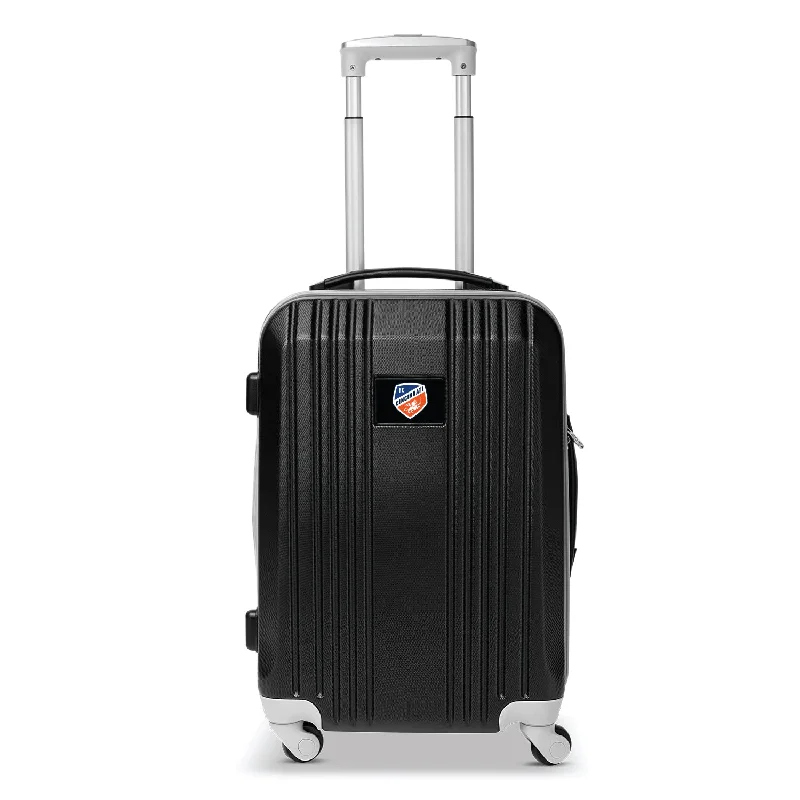 suitcase with external zippered pockets-FC Cincinnati 21" Two-Tone Carry On Spinner Luggage- GRAY