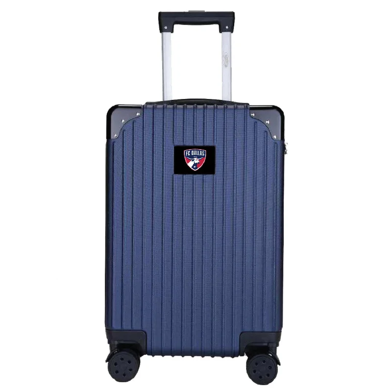 suitcase for ultimate protection-FC Dallas 21" Exec 2-Toned Carry On Spinner -NAVY