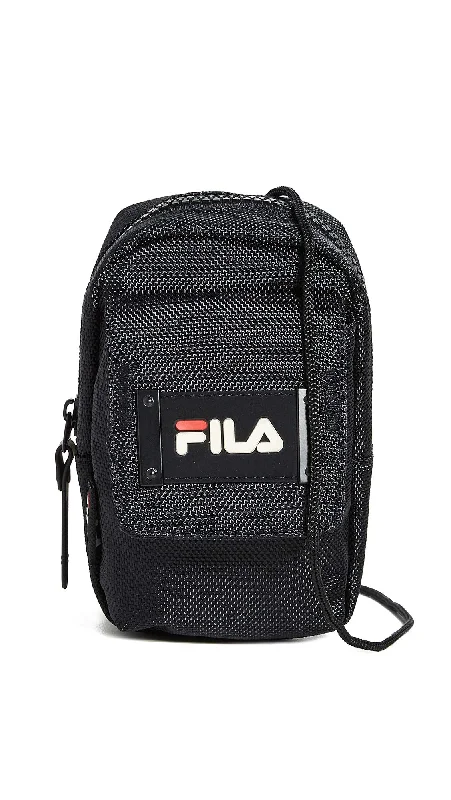 suitcase for adventure travel packing-Fila Men's Merk Micro Bag, Black, One Size