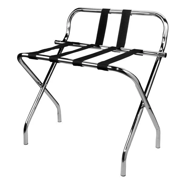 suitcase with extra internal compartments-Chrome Folding Luggage Rack with Guard