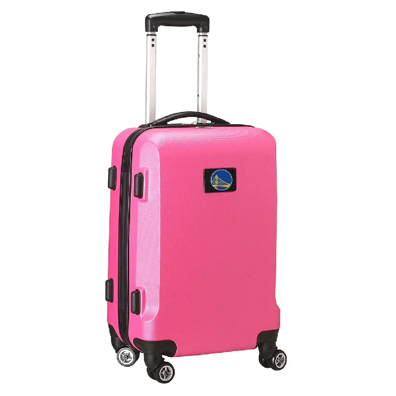 suitcase for fast and efficient packing-Golden State Warriors 20" Pink Domestic Carry-on Spinner