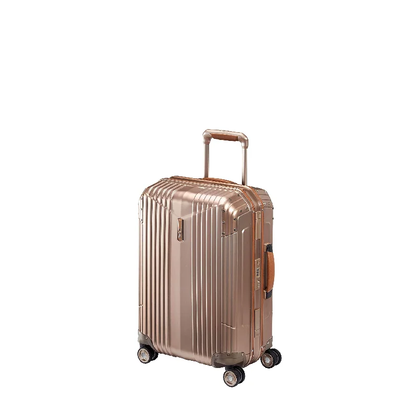 suitcase with internal security pockets-Hartmann 7R Master 55/20 Spinner Carry On Hardsided Luggage in Rose Gold