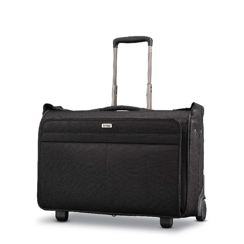 suitcase with superior durability-Hartmann Carry On Wheeled Garment Bag, Basalt Black