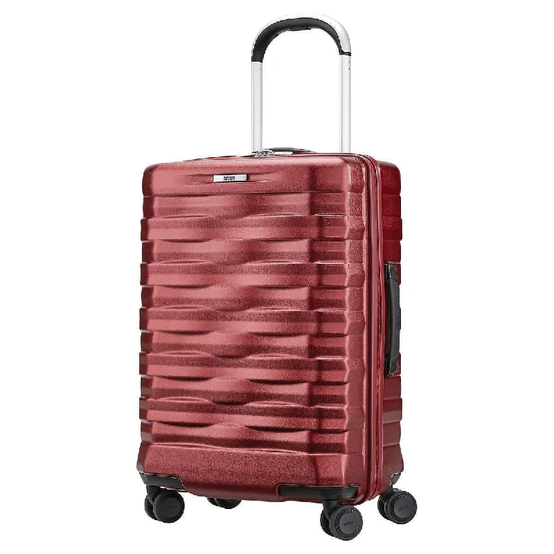 suitcase for lightweight but durable packing-Hartmann Excelsior 22" Carry-on Spinner Red Hardside