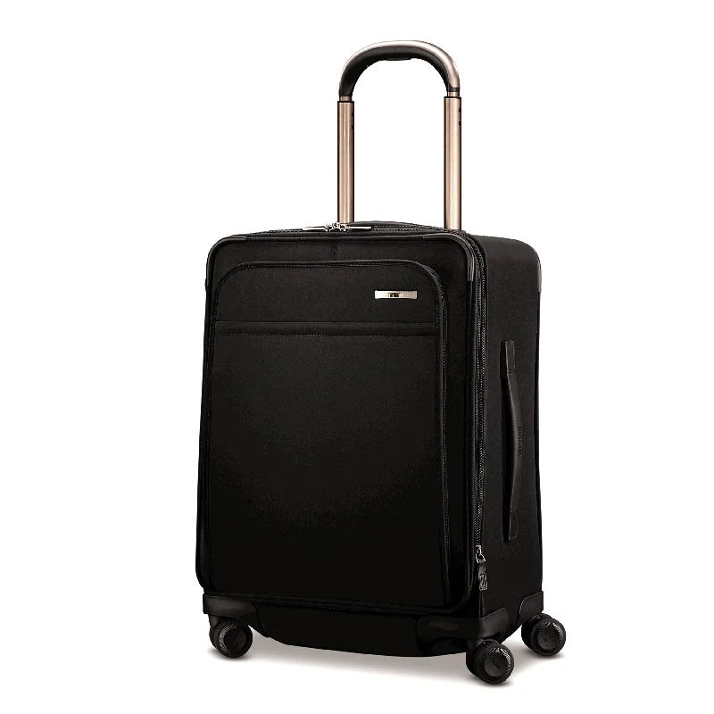 suitcase with best quality zippers-Hartmann Metropolitan 21" Domestic Carry-On Expandable Spinner (DEEP BLACK)