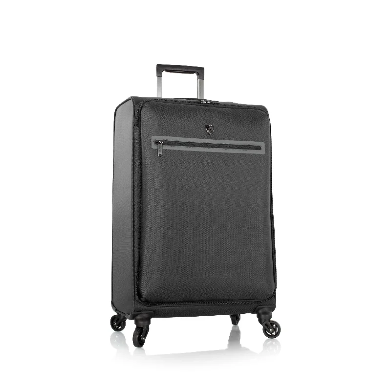 suitcase with secure compartments for gadgets-Heys America Hi-Tech Xero The World's Lightest 26 Inch Spinner Luggage (Black)