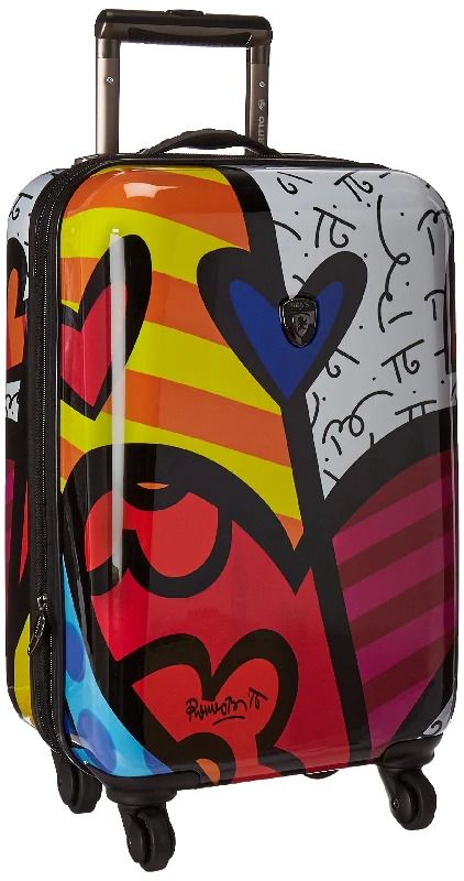 suitcase with best protective shell-Heys America Multi -Britto A New Day 21-Inch Carry-on Spinner Luggage