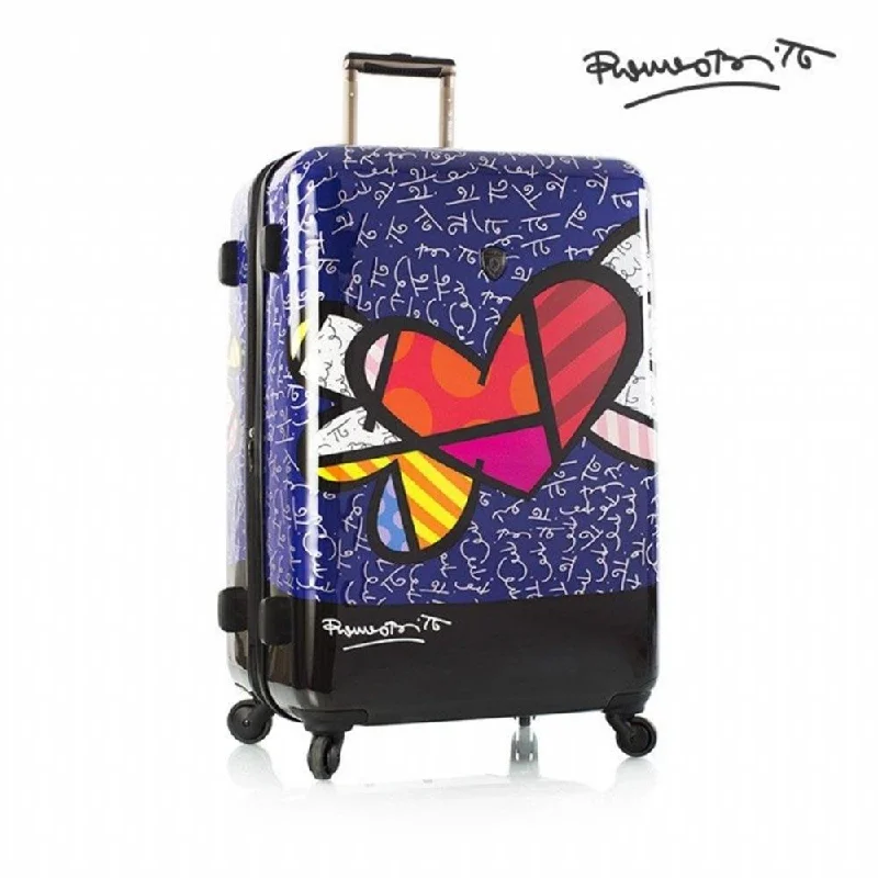 suitcase for protecting expensive equipment-Heys America Multi-Britto Heart With Wings 21-Inch Carry-on Spinner Luggage