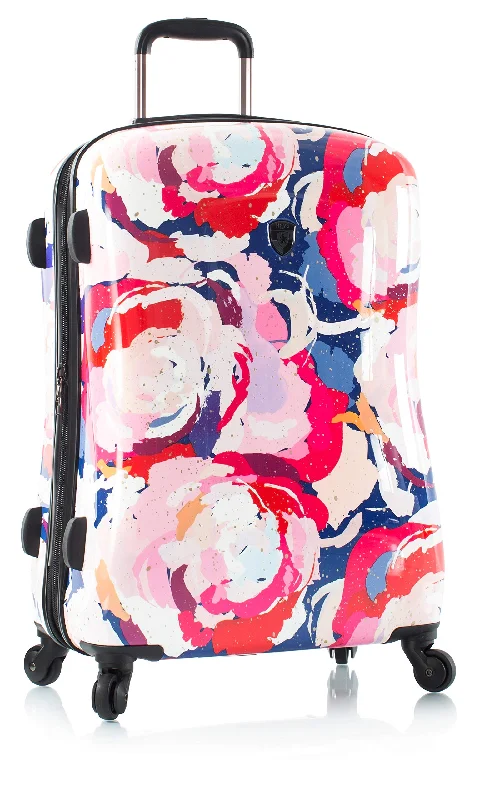 suitcase with customizable features-Heys America Spring Blossom Fashion 21" Carry-On Spinner Luggage With TSA Lock