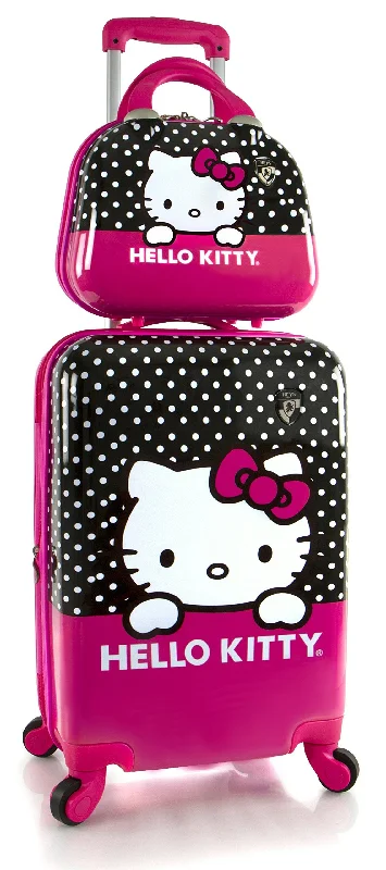 suitcase for the stylish traveler-Heys America Unisex Hello Kitty 21" Spinner & Beauty Case Pink One Size