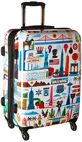 suitcase with flexible packing options-Heys Fvt Usa 26 Inches, Fvt Usa White