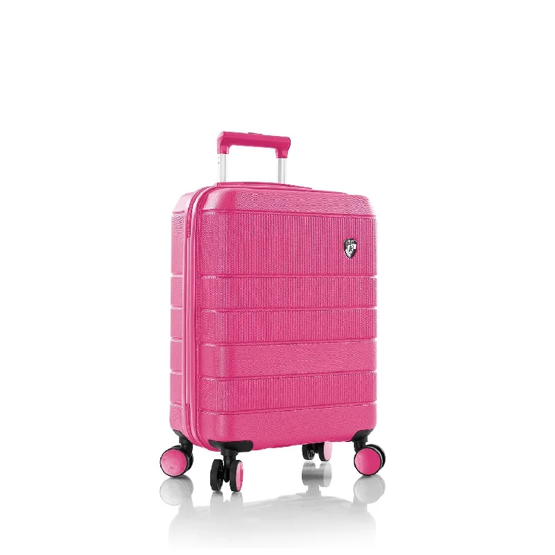 suitcase for organizing travel documents-Heys Neo 21" Spinner Carry-on Fuchsia