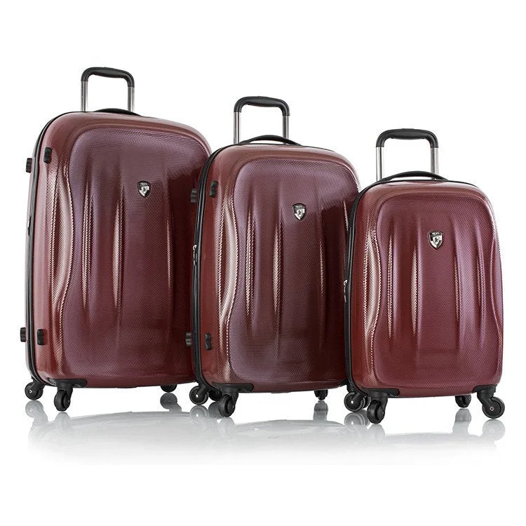 suitcase with multi-functional packing systems-Heys SuperLite - Made From 100% PC 3pc set