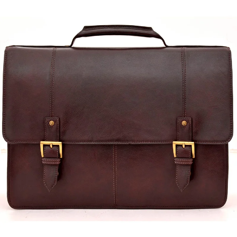 travel briefcase with laptop and file storage -Hidesign Charles 17In Briefcase