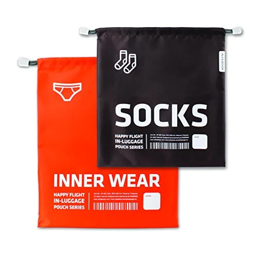 suitcase with lockable zippers-Innerwear & Socks Packing Cube - Alife Design (Orange/Brown).