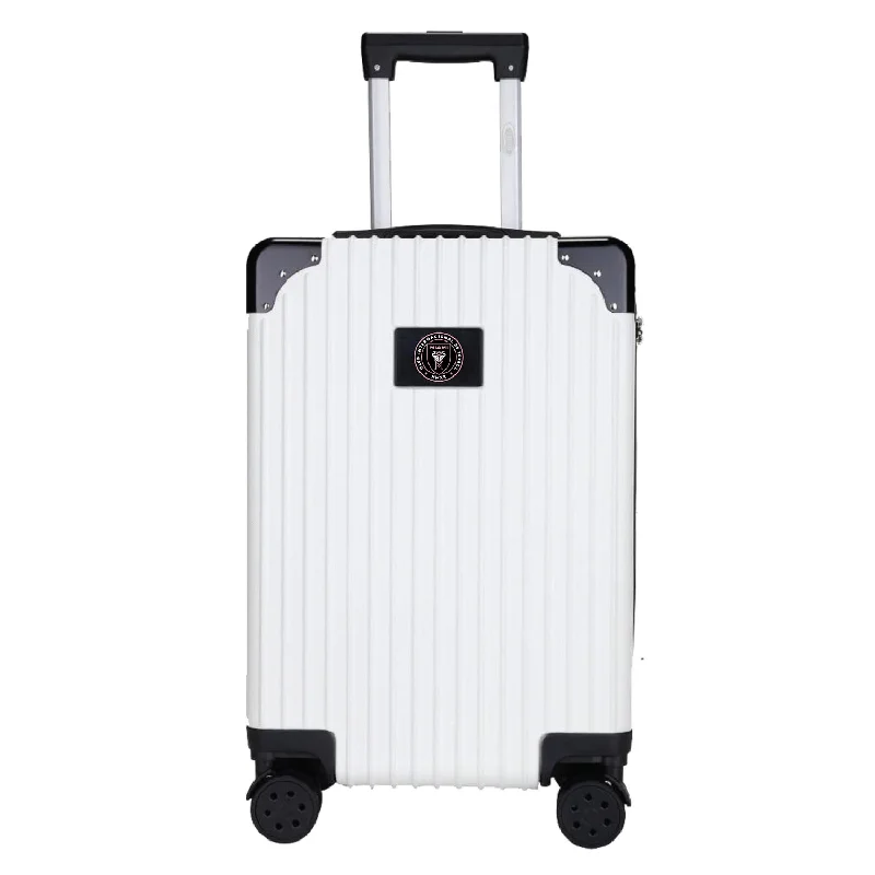 suitcase for organized packing-Inter Miami CF 21" Exec 2-Toned Carry On Spinner -WHITE