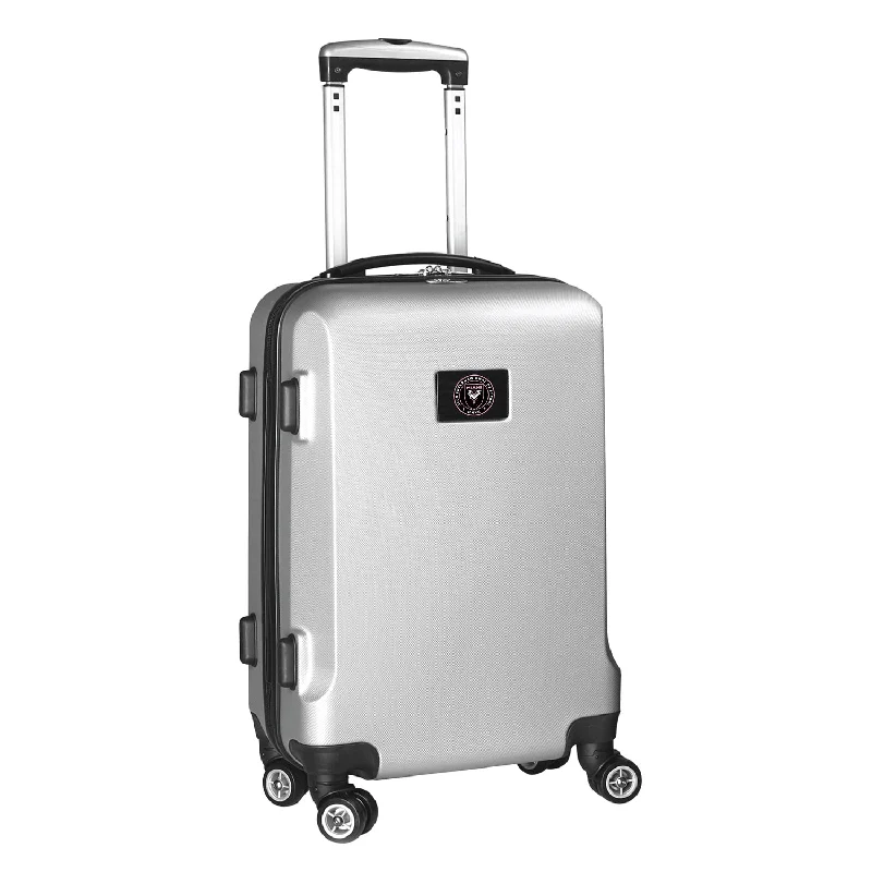 suitcase for efficient airport navigation-Inter Miami CF 21" Carry-On Hardcase Spinner- Silver