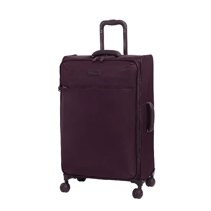 suitcase for eco-friendly travelers-it luggage 28" Lustrous Softside Expandable Spinner, Aubergine