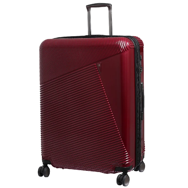 suitcase with unique functional design-it luggage 30.9" Metamorphic 8 Wheel Spinner, Wine Red