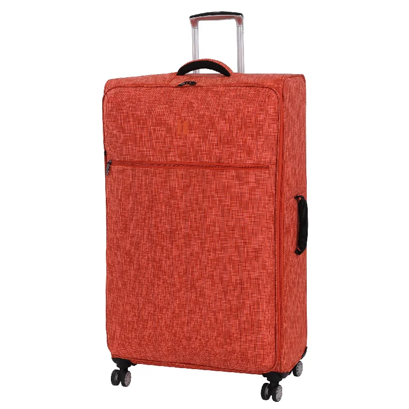 suitcase for stylish travel-it luggage 34.4" Stitched Squares 8 Wheel Lightweight Spinner, Orange