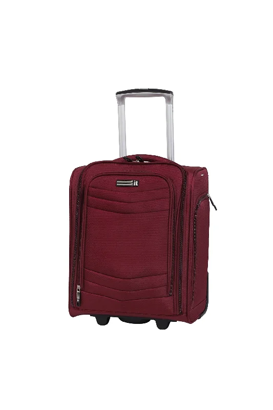 suitcase for convenient organization-it luggage Intrepid 16.9" 2 Wheel Carry-On, Dark Red