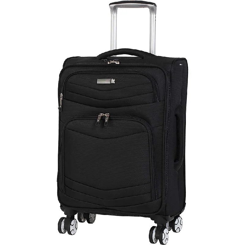 suitcase with soft sides for flexible packing-it luggage Intrepid 22" 8 Wheel Spinner, Black