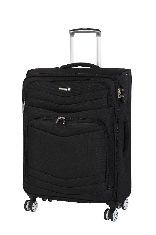 suitcase for high-end business travelers-it luggage Intrepid 26.6" 8 Wheel Spinner, Black