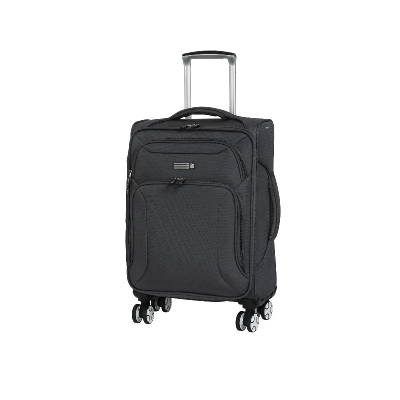 suitcase with reinforced edges-it luggage Megalite Fascia 21.5 Inch Expandable Carry-On Spinner Luggage