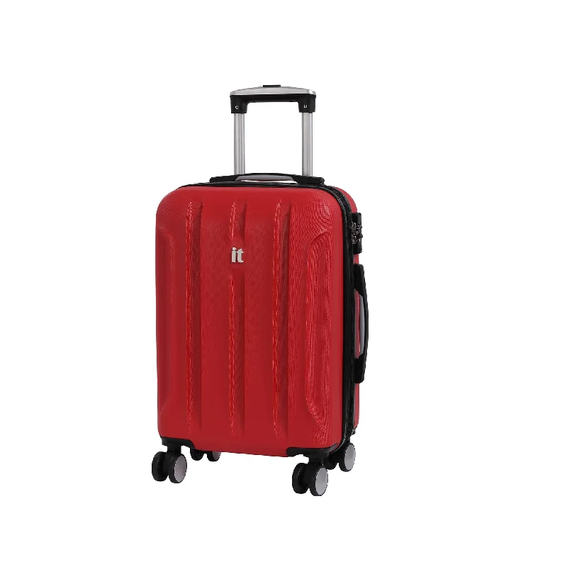 suitcase with waterproof zippered compartments-it luggage Proteus 21.5 Inch Hardside Carry-On Spinner (Racing Red)