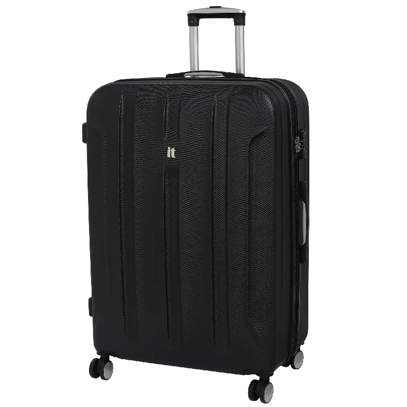 suitcase with security and style-it luggage Proteus 31.7 Inch Hardside Checked Spinner Luggage (Black)