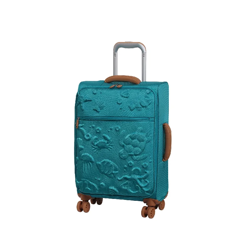 suitcase with padded laptop sleeve-it luggage Suitcase, Scuba Blue